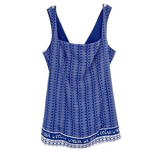 H&M Blue Fish Print Dress With Bow In The Back New